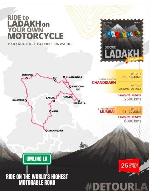 Ride To LADAKH ON YOUR OWN MOTORCYCLE