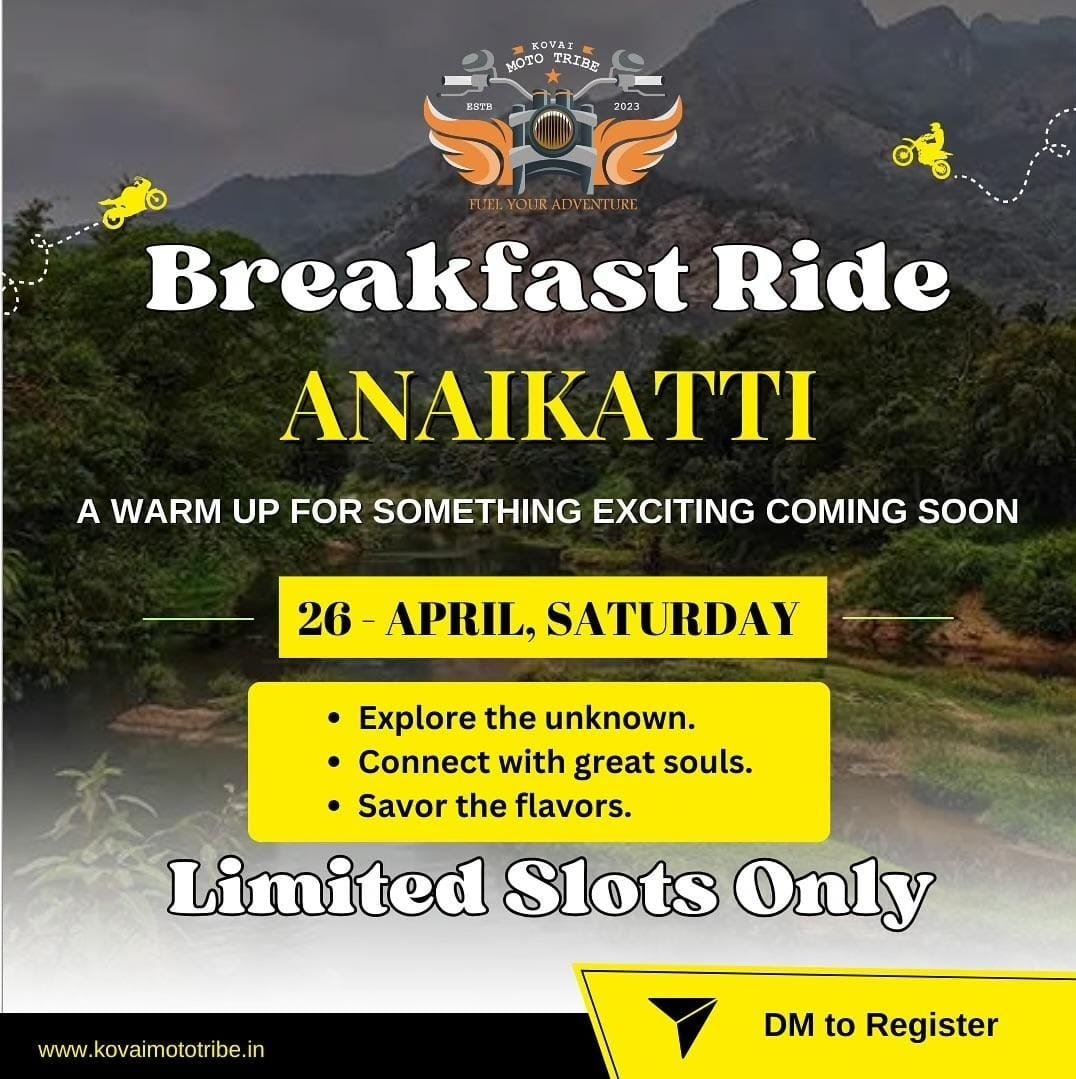 Breakfast Ride Anaikatti