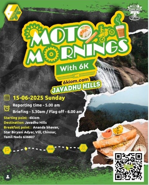 Moto Mornings a long breakfast ride to Javadhu Hills
