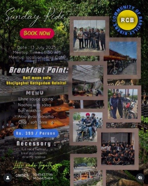 The BREAKFAST RIDE to BHUJIYAGHAT KATHGODAM