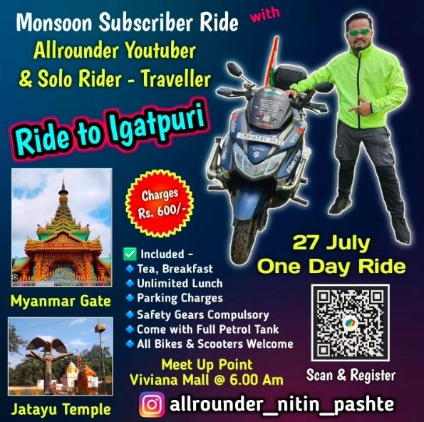 1st Monsoon Group Ride to Igatpuri