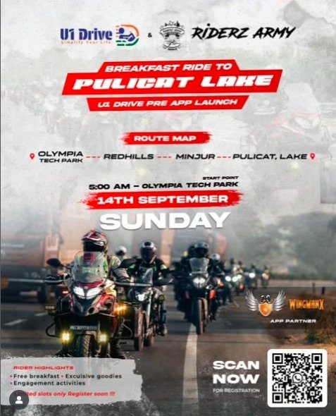 Breakfast Ride To Pulicat Lake