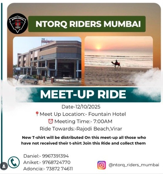 NTORQ RIDERS MUMBAI – MEET-UP RIDE