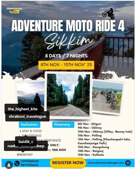 ADVENTURE MOTO RIDE-4 Sikkim