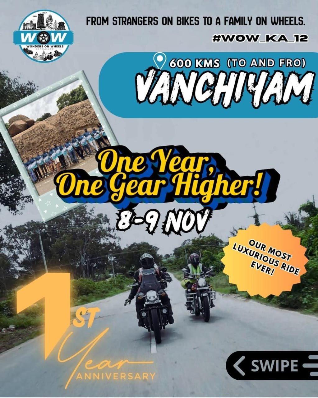 One Year One Gear Higher Vanchiyam Ride