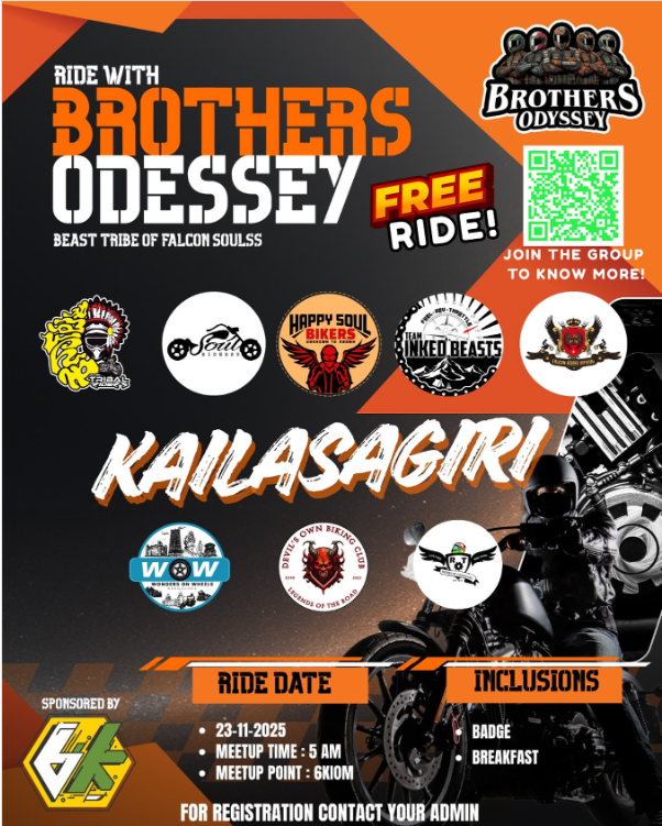 FREE RIDE to Kailasagiri on 23rd Nov 2025