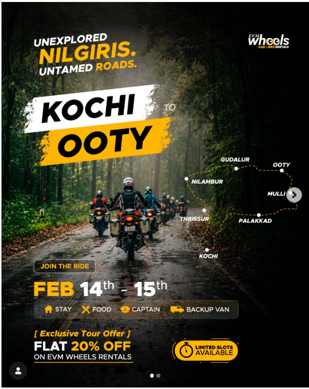 EVM Wheels Ride to Ooty