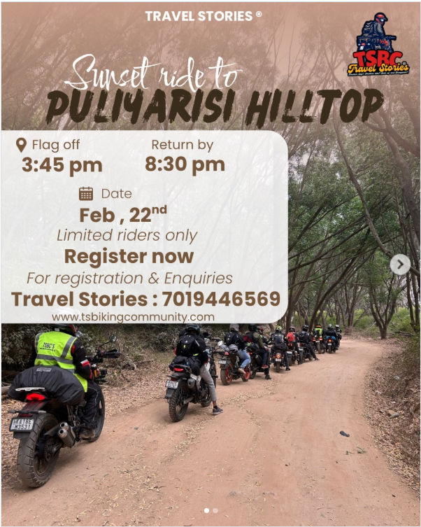 SUNSET RIDE TO PULIYARISI HILLTOP