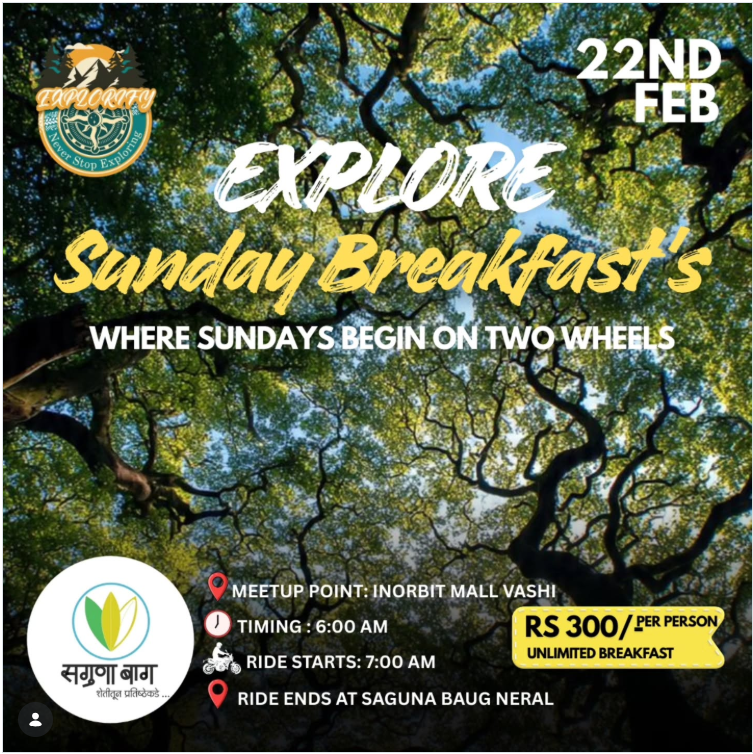 EXPLORIFY – SUNDAY BREAKFAST RIDE