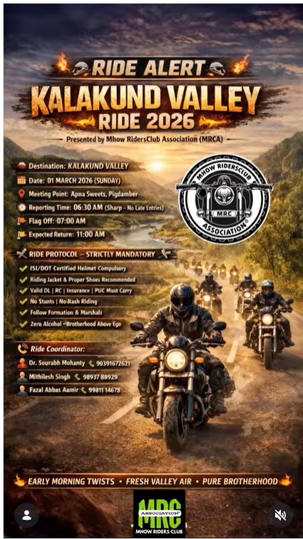 RIDE ALERT – “KALAKUND VALLEY RIDE 2026