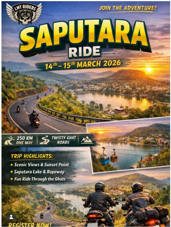 Saputara Ride 14TH -15TH MARCH 2026