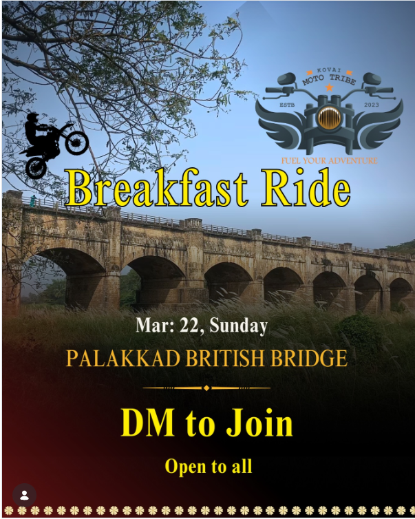 BREAKFAST RIDE PALAKKAD BRITISH BRIDGE