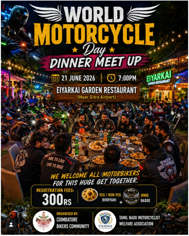 WORLD MOTORCYCLE DAY β DINNER MEET UP
