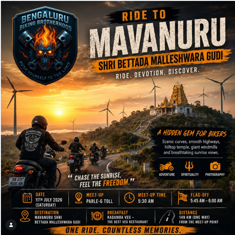 ๐๏ธ๐
Weekend Sunrise Ride to Mavanuru Shri Bettada Malleshwara Gudi ๐โก