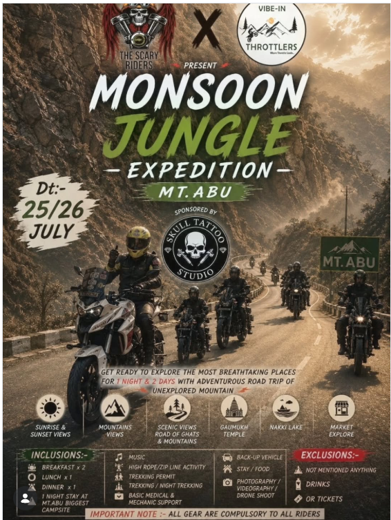 🌧️ Monsoon Jungle Expedition – Mount Abu 🏍️⛰️