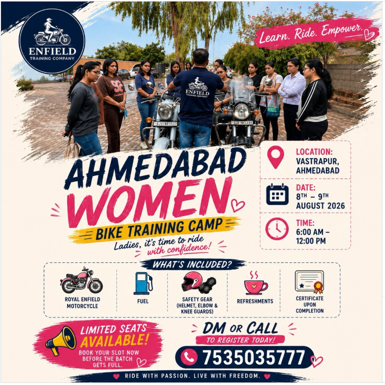 🏍️ Ahmedabad Women’s Bike Training Camp 2026 💪✨