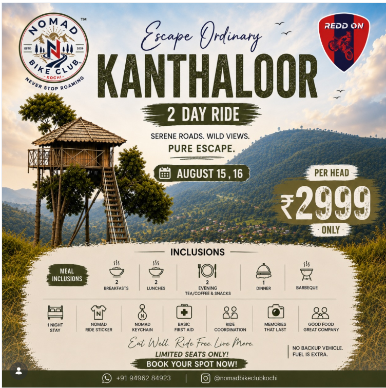 🌿 ESCAPE THE ORDINARY — RIDE INTO THE HEART OF KANTHALOOR 🏍️