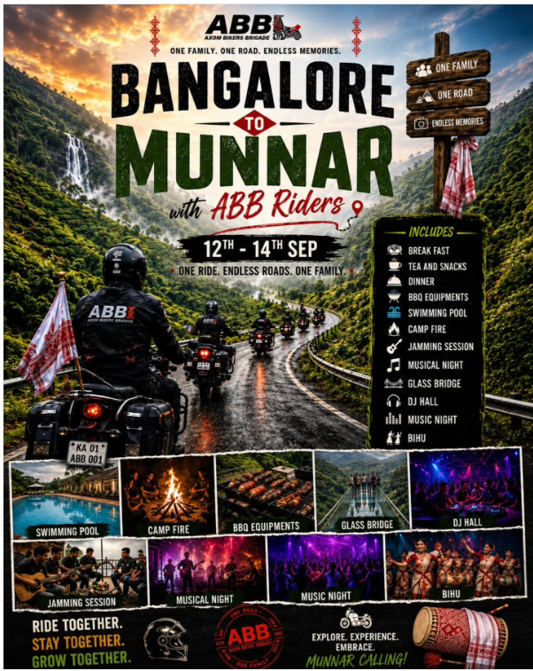 🏍️🌿 ABB RIDERS | BANGALORE TO MUNNAR RIDE #26 ⛰️