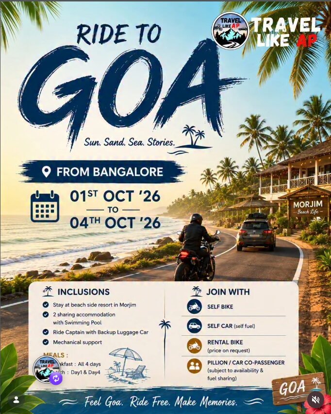 ��🌴 GOA RIDE 2026 🌊🔥