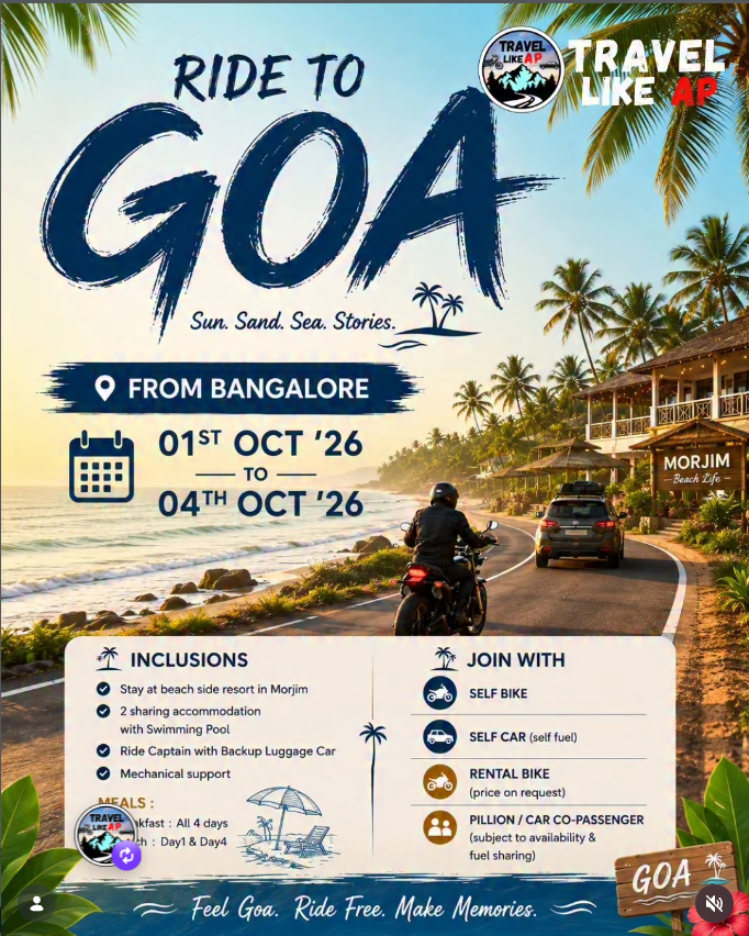 🏍️🌴 GOA RIDE 2026 🌊🔥