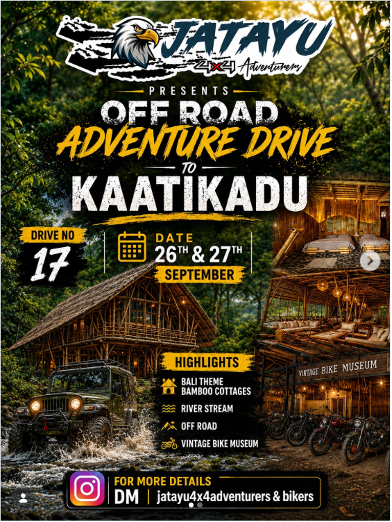 🏍️🔥 JATAYU PRESENTS — OFF-ROAD ADVENTURE DRIVE TO KAATIKADU 🔥🏍️