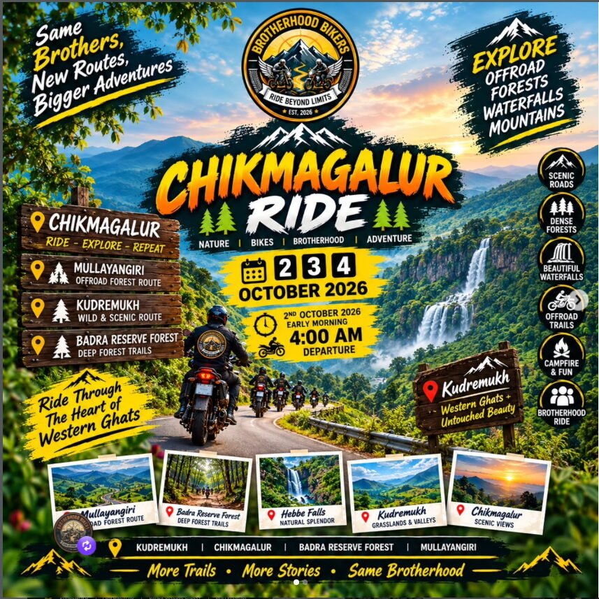 ��🌿 CHIKMAGALUR RIDE — IMPORTANT UPDATE ⛰�🔥