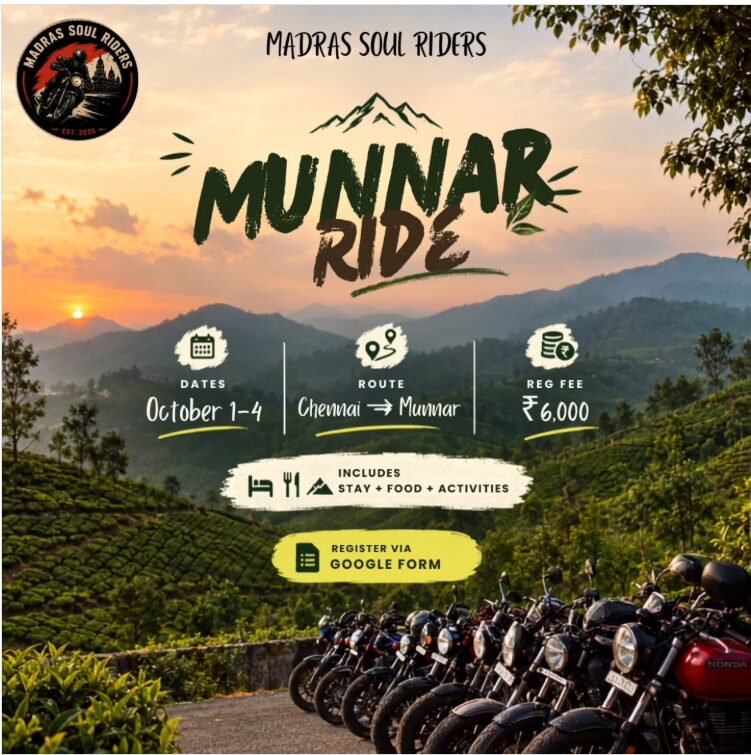 ��🌄 MUNNAR RIDE 2026 | MADRAS SOUL RIDERS 🔥