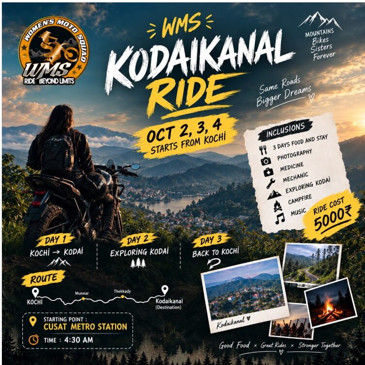 ��💜 WOMEN’S MOTO 54 | WMS RIDE BEYOND LIMITS 🌄 �� KODAIKANAL RIDE | MOUNTAINS • BIKES • SISTERS FOREVER